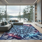 Celestial Frozen Starry Winter Mandala Rug