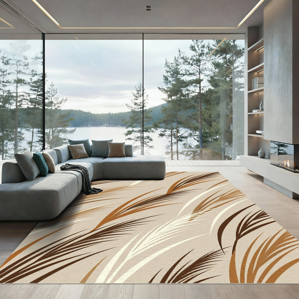 Earthy Tones Grass Blades Rug