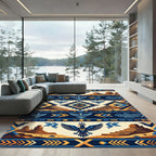 Majestic Eagle Desert Geometric Rug