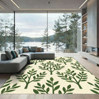 Green Branch Folk Art Rug