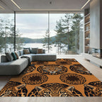 Bold Leopard Roar Faux Fur Rug