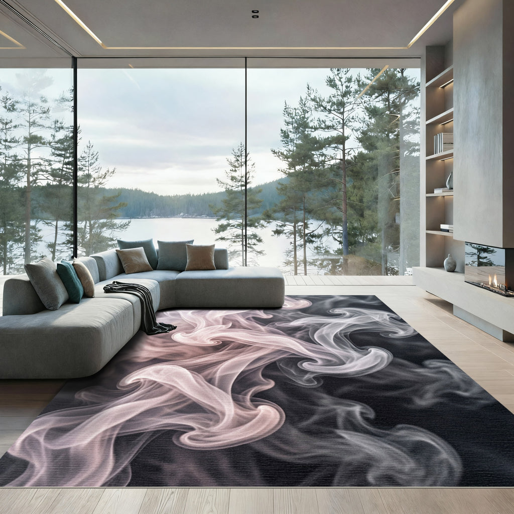 Ethereal Swirls Pastel Gradient Rug