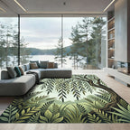 Serene Willow Tree Lush Green Meadow Rug