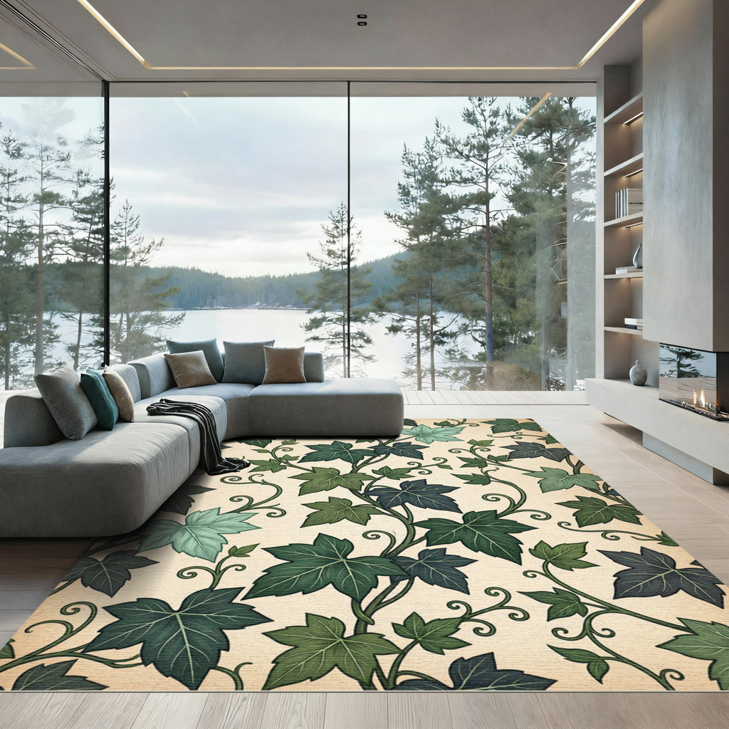 Botanical Ivy Leaf Sage Meadow Rug