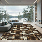 Wood Weave Patchwork Composition Rug