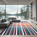 Sunset Horizon Vertical Stripe Landscape Rug