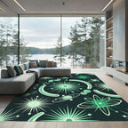 Retro Space Age Atomic Burst Rug