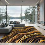 Wild Jaguar Fur Swirl Rug
