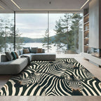African Equine Stripes Overlay Rug