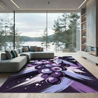 Sophisticated Purple Vineyard Grape Cluster Rug