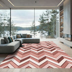 Rose Gold Chevron Pattern Rug
