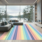 Pastel Multi Color Linear Stripe Rug