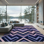 Geometric Chevron Indigo Lavender Rug