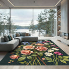 Terracotta Rose Sweet Pea Bouquet Rug