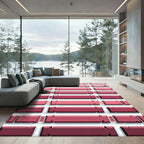 Pink Tone Brick Arrangement Rug