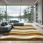 Warm Toned Organic Streaks Rug