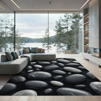 Monochromatic Smooth Stone Collection Rug