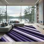 Modern Purple Diagonal Striped Abstract Rug