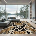 Big Cats Safari Animal Spots Rug
