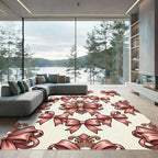 Blush Satin Bow Ornament Decorative Art Rug