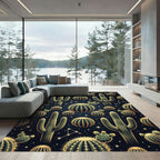 Night Sky Cactus Constellation Rug