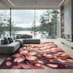 Ethereal Pink Cherry Blossom Sky Rug