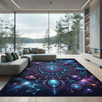 Cosmic Alien Zodiac Celestial Constellation Orb Rug