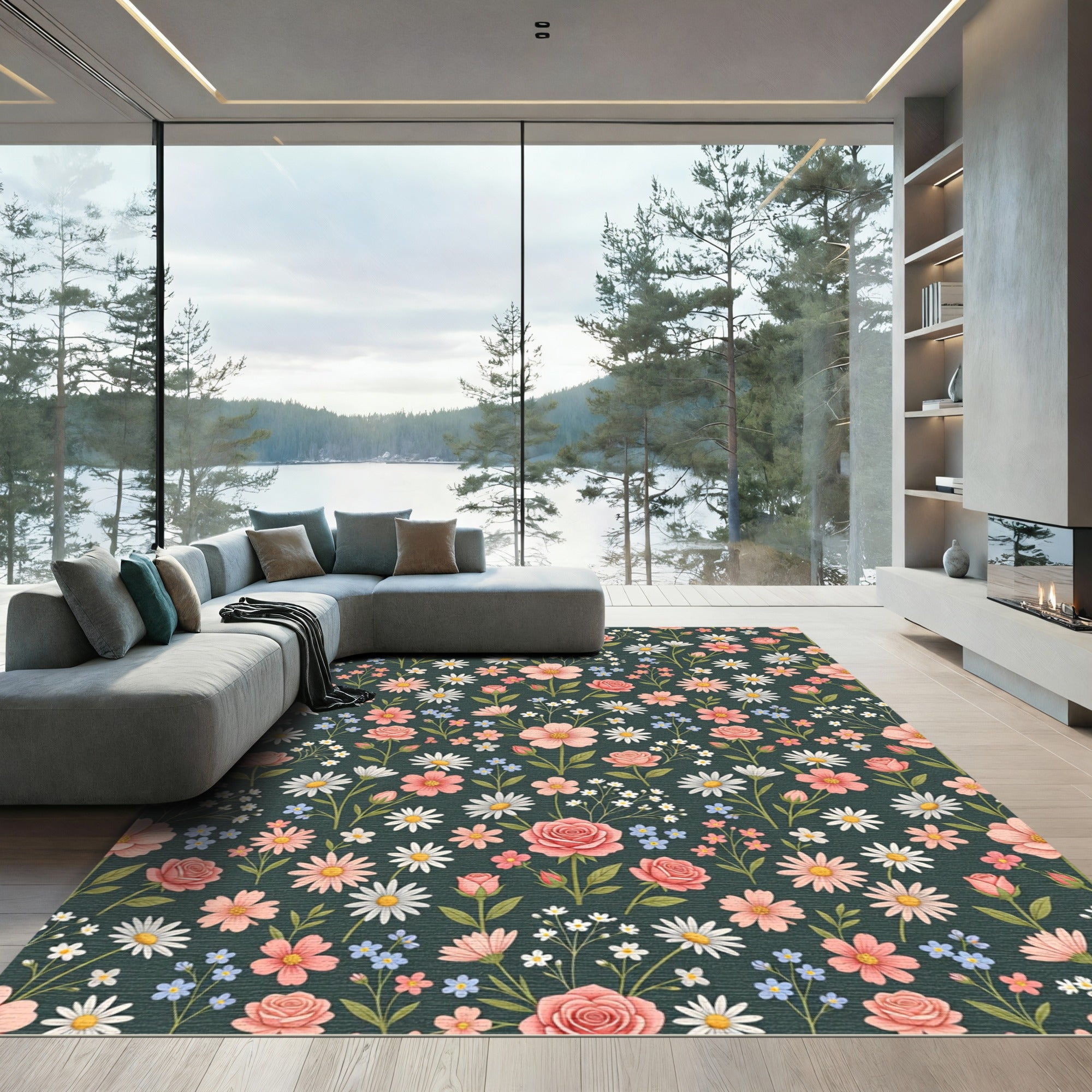 Summer Garden Floral Medley Rug