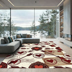 Vintage Heart Arrows Postmark Postcard Rug
