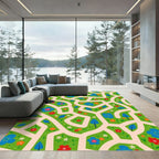 Whimsical Garden Path Floral Rug