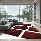 Romantic Crimson Sealed Heart Envelope Aesthetic Rug