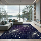 Midnight Cosmic Interstellar Starry Night Rug