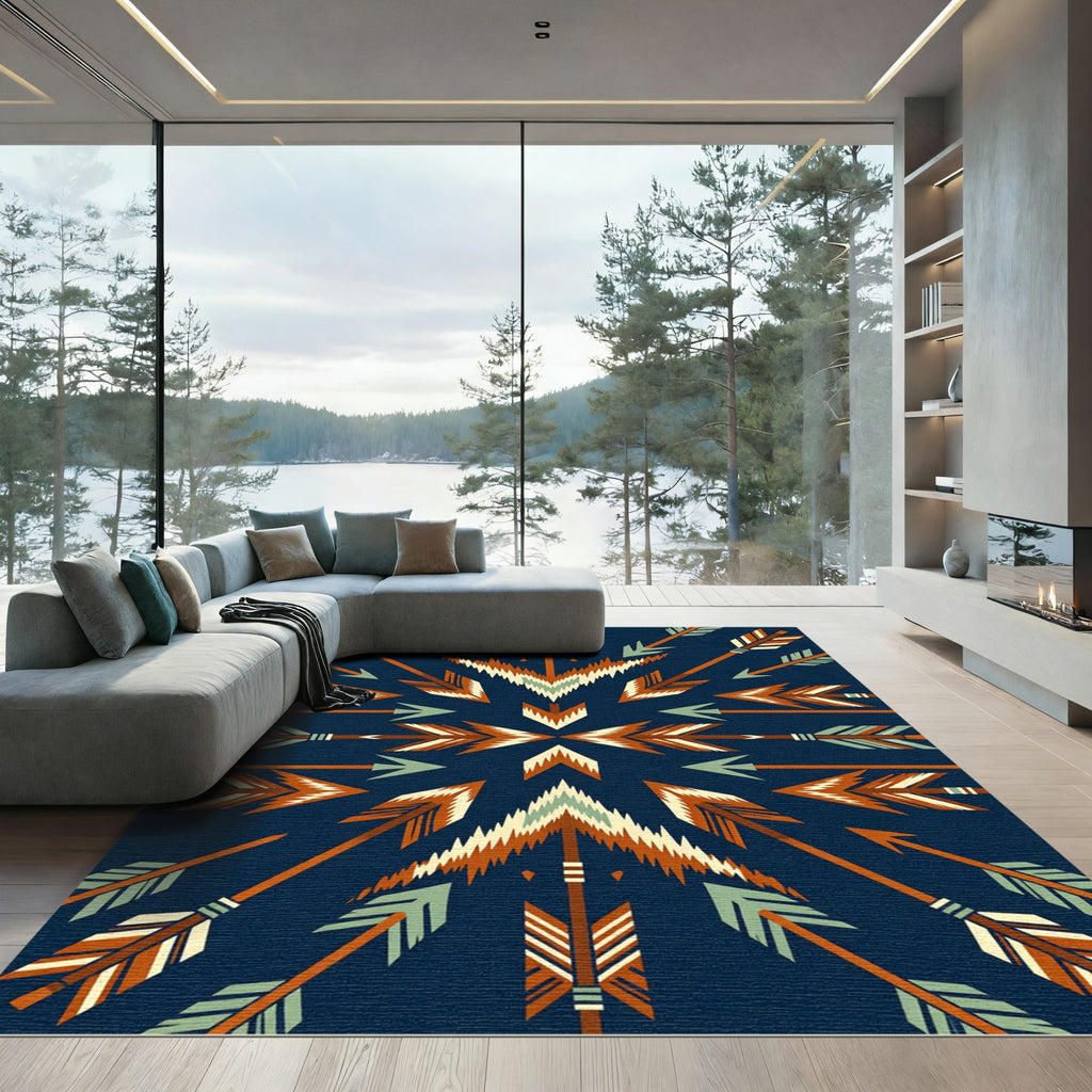 Navajo Inspired Arrow Medallion Rug