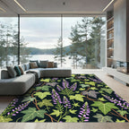 Botanical Ivy and Heather Floral Vine Rug