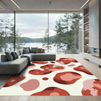 Red Blush Organic Spots Rug