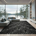 Art Deco Fan Shell Composition Rug