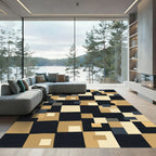 Geometric Squares Color Block Rug