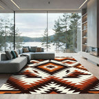 Geometric Southwest Earth Tone Diamond Rug