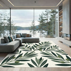Sage Green Olive Branch Botanical Rug
