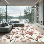 Soft Pink Blossom Botanical Garden Rug