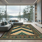 Bold Tribal Geometric Aztec Rug