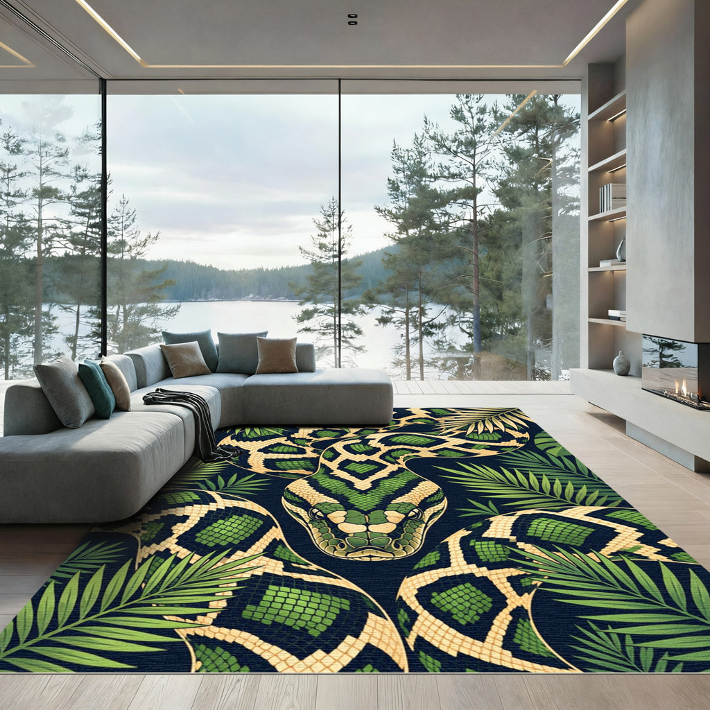 Emerald Python Jungle Serpent Rug