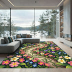 Wildflower Meadow Winding Garden Path Rug