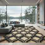 Ogee Arch Arabesque Beige Gray Rug