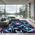 Cosmic Iridescent Unicorn Galaxy Swirl Rug