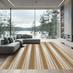 Earthy Ombre Stripe Composition Rug