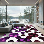 Rich Purple Polka Dot Circles Rug