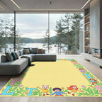 Alphabet Garden With Cheerful Children Rug
