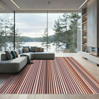 Blush Rose Vertical Striped Rug