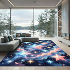 Cosmic Pastel Starry Night Sky Rug